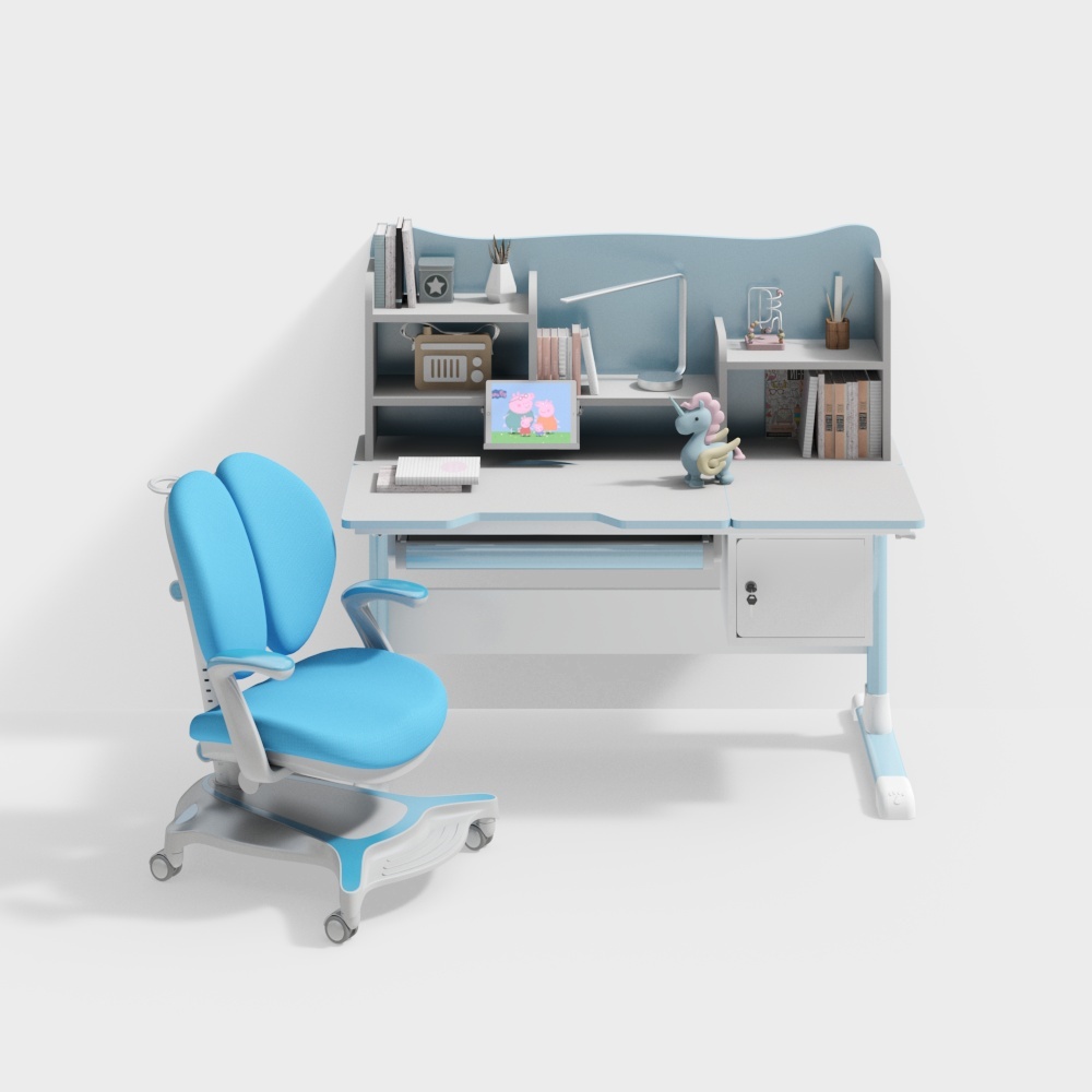 120 синих столов и стульев