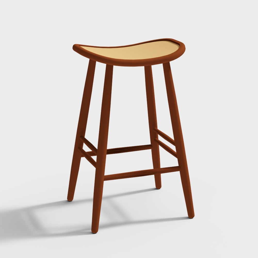 Sgabello da bar con intreccio di rattan