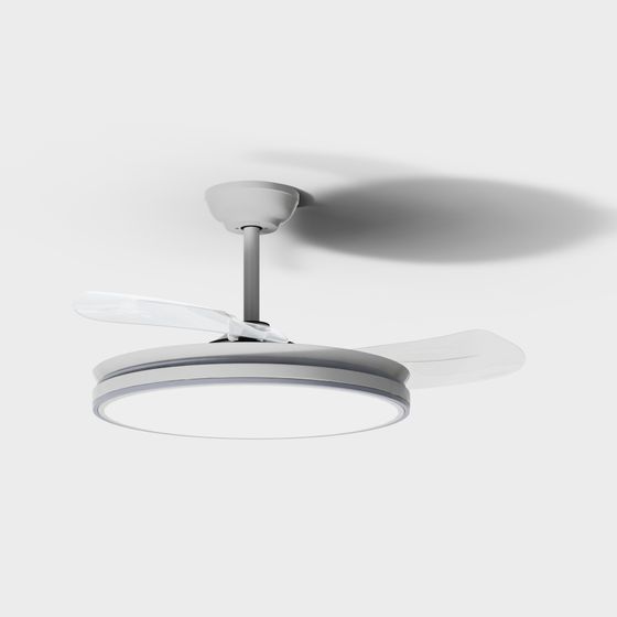 Elegant Minimalist Ceiling Fan 3D model