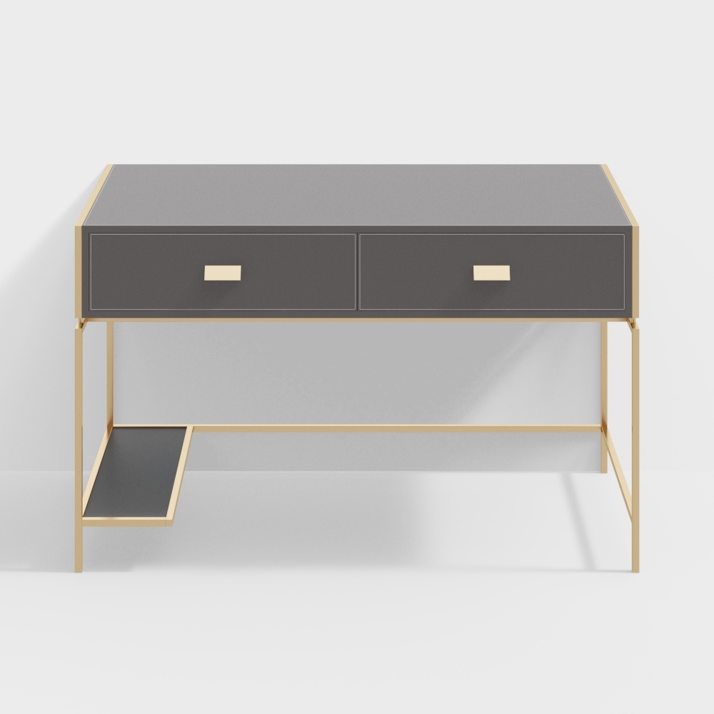 Rocklock - Light Luxury Modern Light Luxury Study Saddle Leather Desk (Rocklock - Light Luxury)