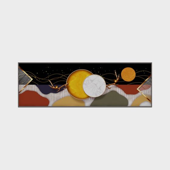 Stylish Abstract Geometric Canvas 3D model