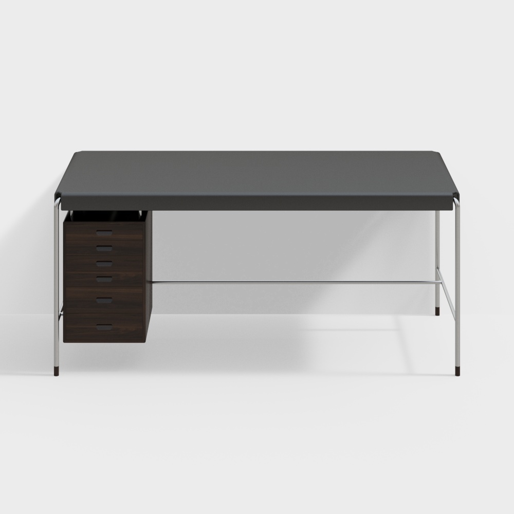 Moderner Schreibtisch mit Schubladenkommode