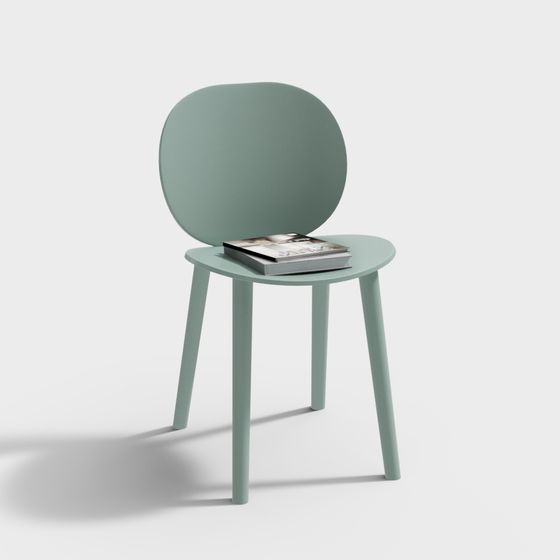 Modern Book Chair 3D Model for Study Spaces