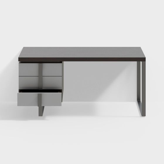 Urban Workspace Desk 3D model for Creative Spaces