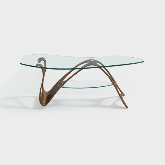 Sleek Glass Table 3D model