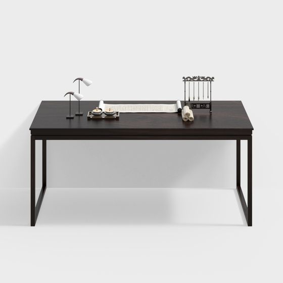 Stylish Low-Poly Office Desk 3D model