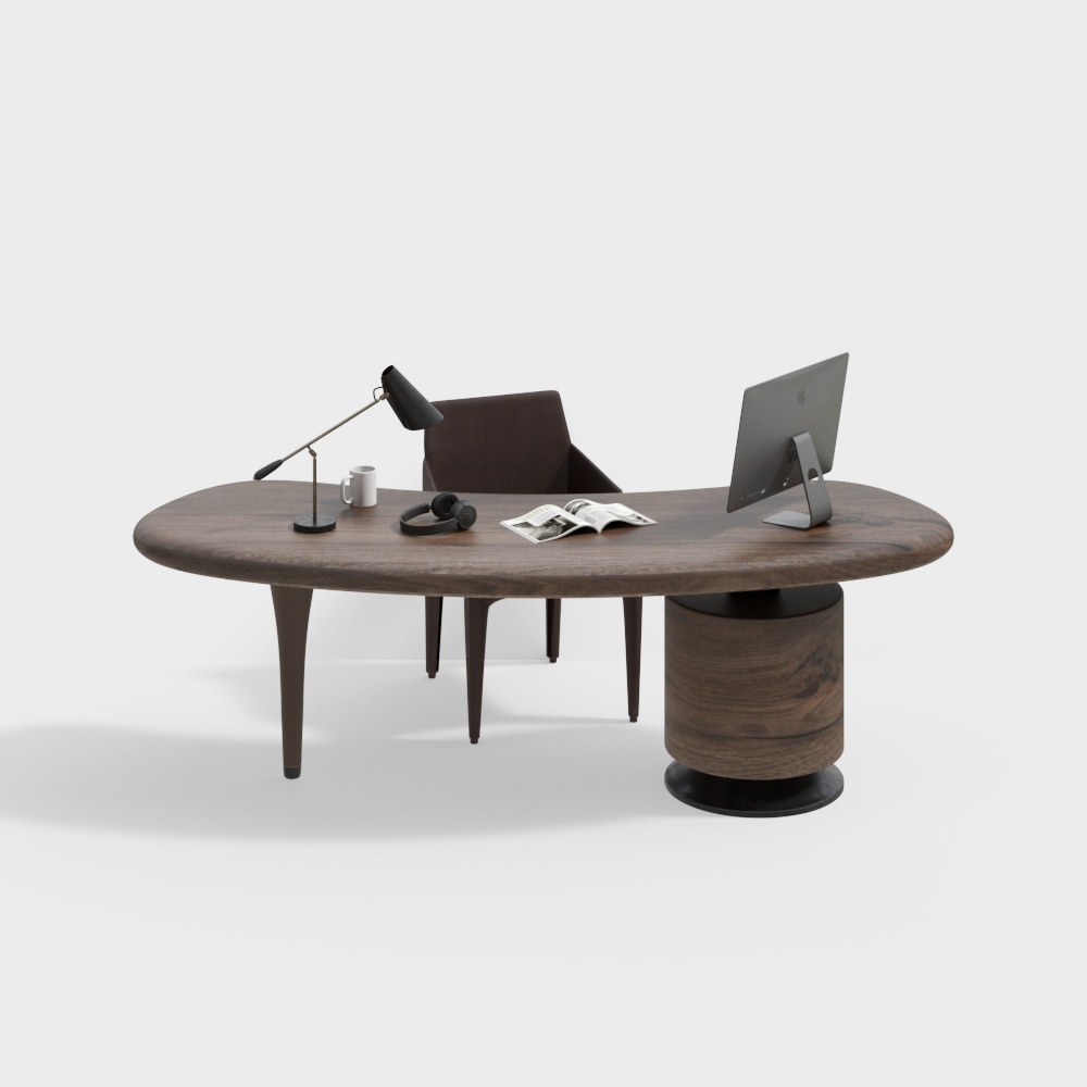 Combinaison de bureaux et de chaises dans l'étude du vent silencieux