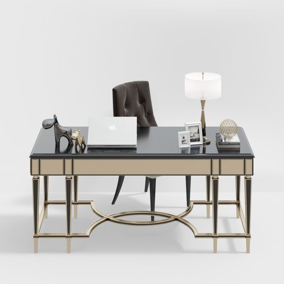 Elegant Office Desk 3D model