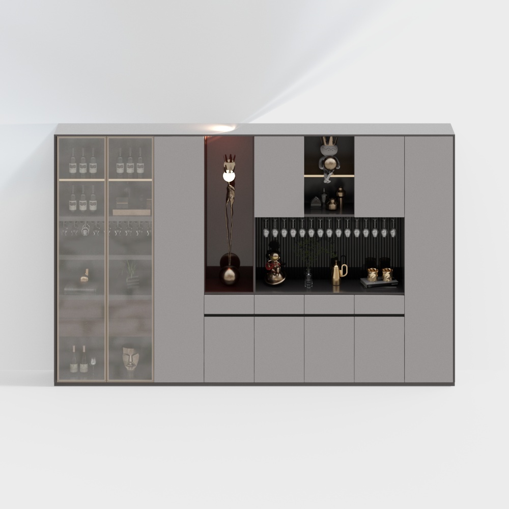 Stylish 3D Bar Cabinet Model for Modern Urban Spaces