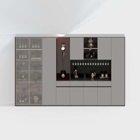 Stylish 3D Bar Cabinet Model for Modern Urban Spaces
