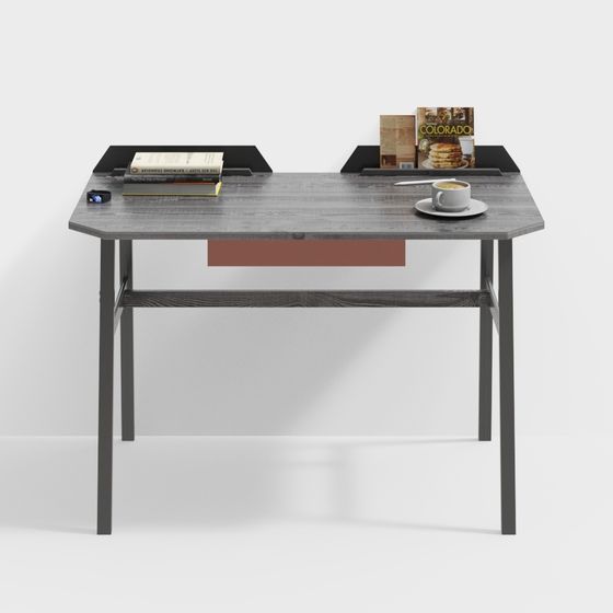 Modern Minimalist Desk and Chair 3D model