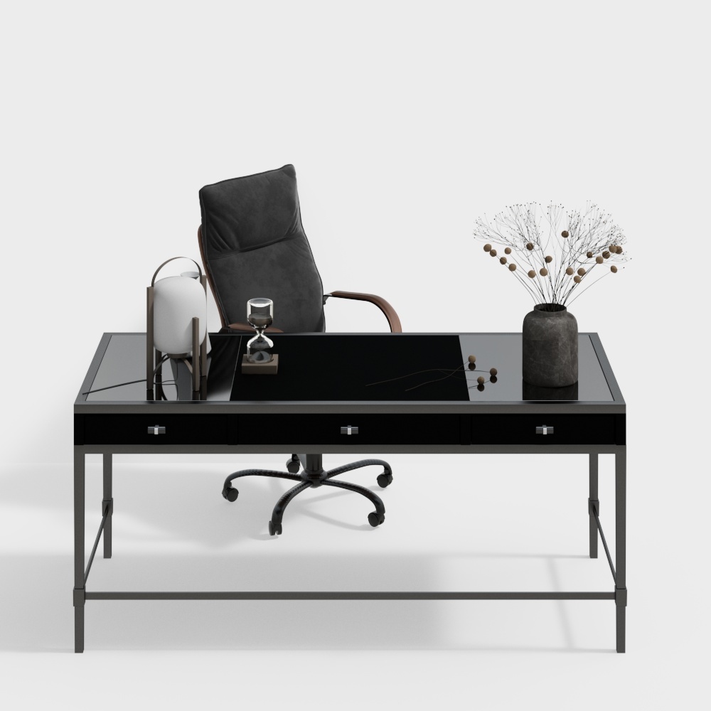 Modern study desk and chair combination