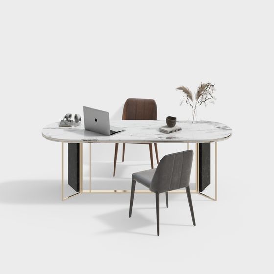 Urban Living Room Table and Chair Set 3D model