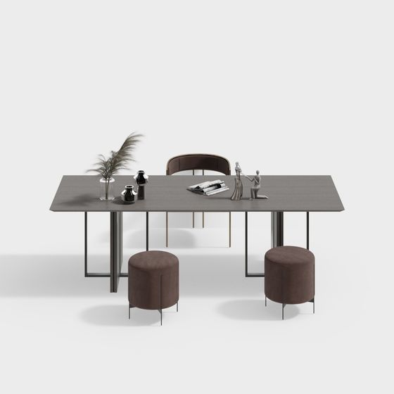 モダンで豪華なスタディテーブルとチェアの組み合わせ