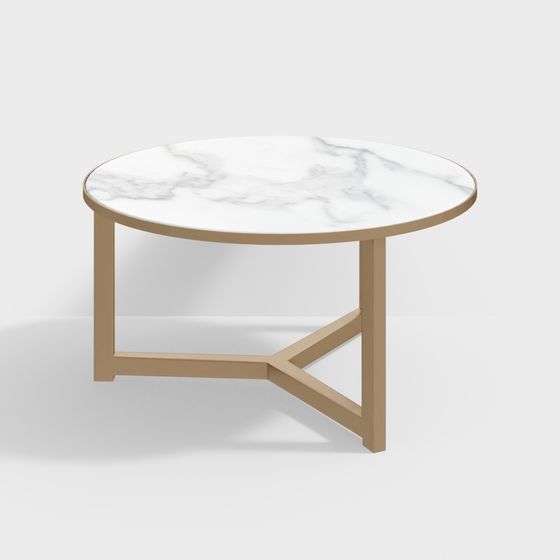 Stylish Low-Poly Round Table 3D model