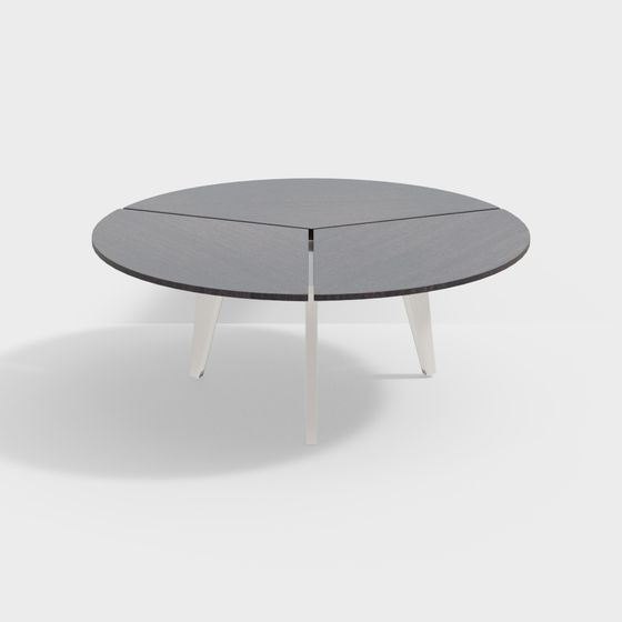Modern Low-Poly Round Table 3D model