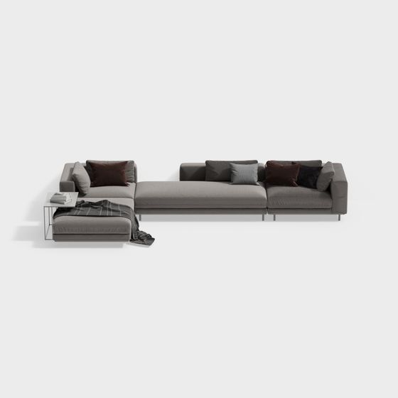 Modern L-shaped Sofa,Seats & Sofas,gray