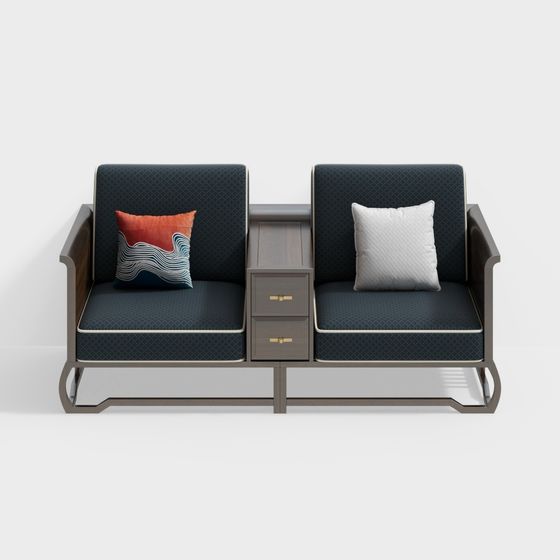 Urban Comfort Double Sofa 3D model