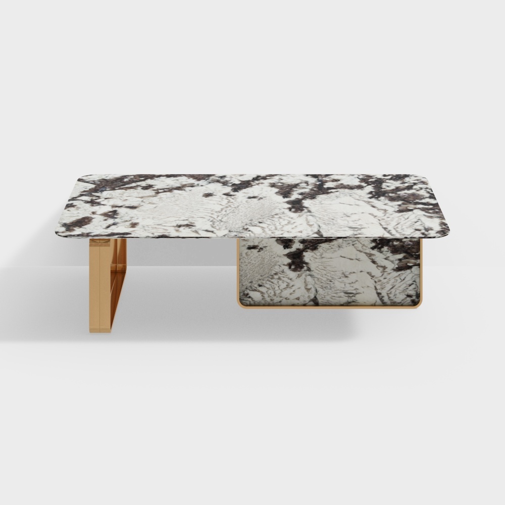 Stylish Marble-Style Coffee Table 3D model
