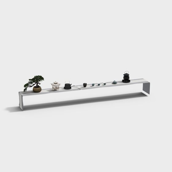 Zen Tea Table 3D model for Modern Aesthetics