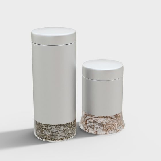 Glass Storage Jar 3D model for Modern Design