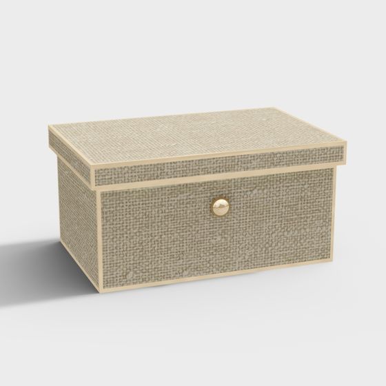 Elegant Vintage Storage Box 3D Model for Your Projects
