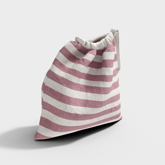 Striped Fabric Bag 3D model