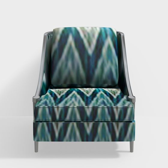 Stylish Low-Poly Armchair 3D model