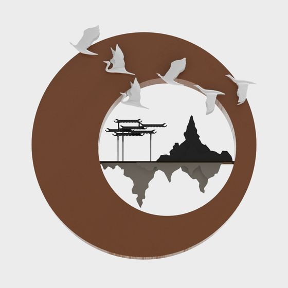 Mountain Egrets 3D model - Serenity in Nature