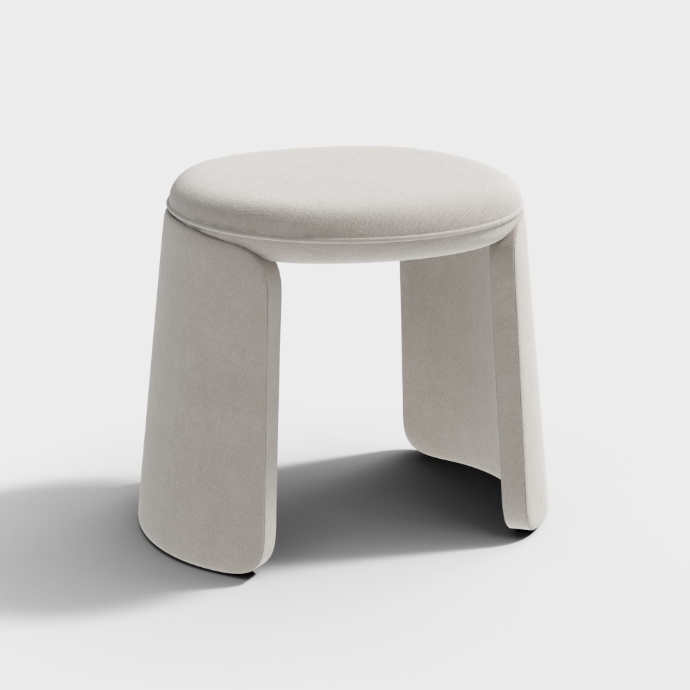 West Elm 모던 싱글 체어 콤보 - 원형 스툴