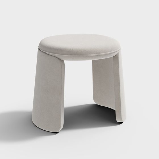 West Elm 모던 싱글 체어 콤보 - 원형 스툴