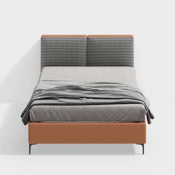 Stylish Bed Frame 3D model for Modern Spaces