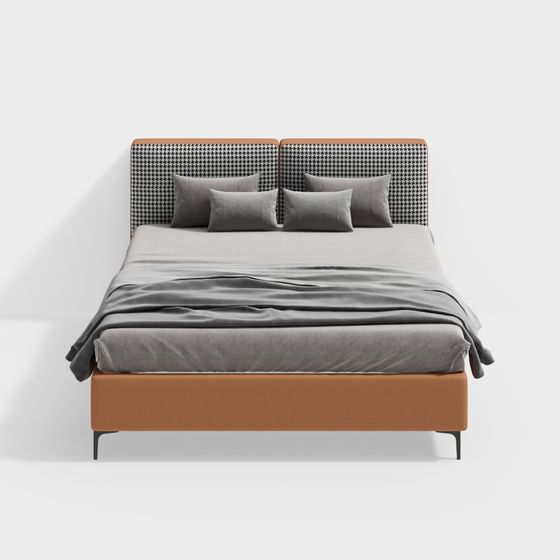 Elegant 3D Model Bed for Modern Home Design