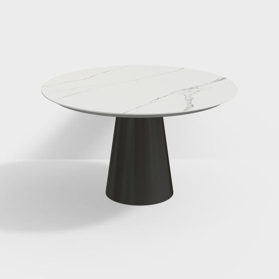 Stylish Low-Poly Round Table 3D model