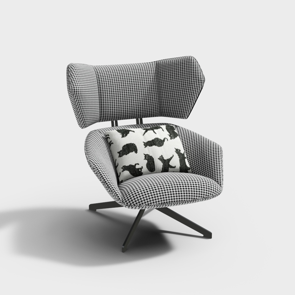 Stylish Low-Poly Armchair 3D model