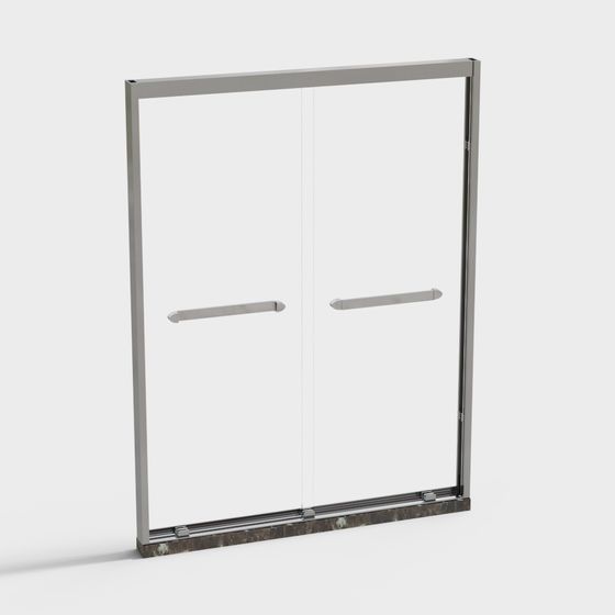 Modern Glass Door 3D model