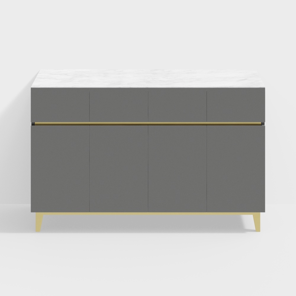 Ivan 1.2m slate sideboard gray + white LPIVN2111608
