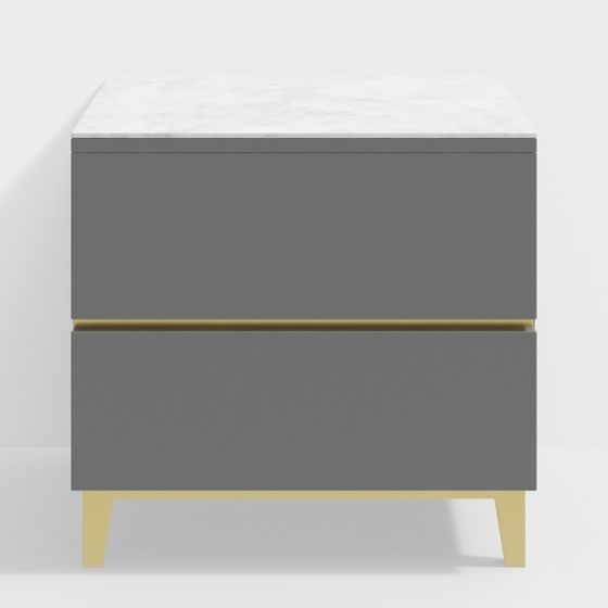 Elegant Modern Nightstand 3D model