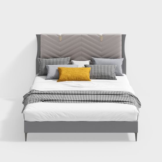 Urban Comfort Bed 3D model for Modern Homes