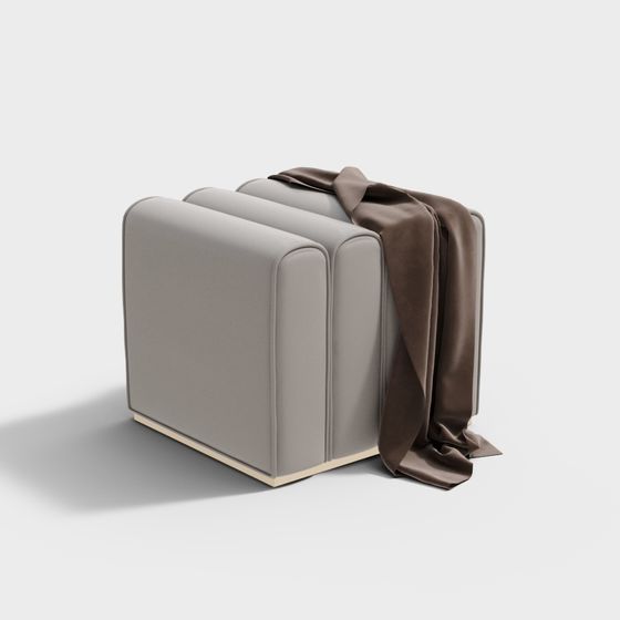 Minimalist Square Stool 3D model