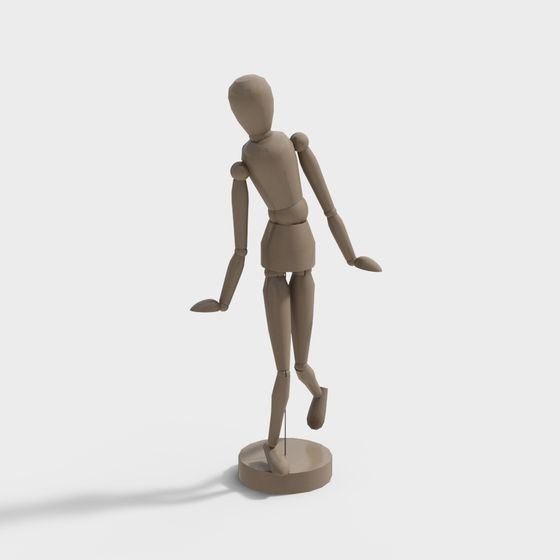 Stylish Human Figure 3D Model for Modern Design