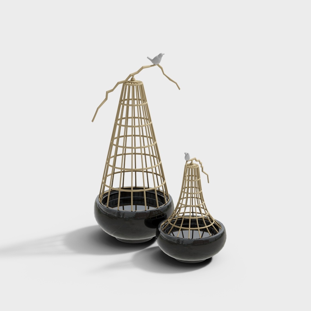 Bamboo Birdcage 3D model