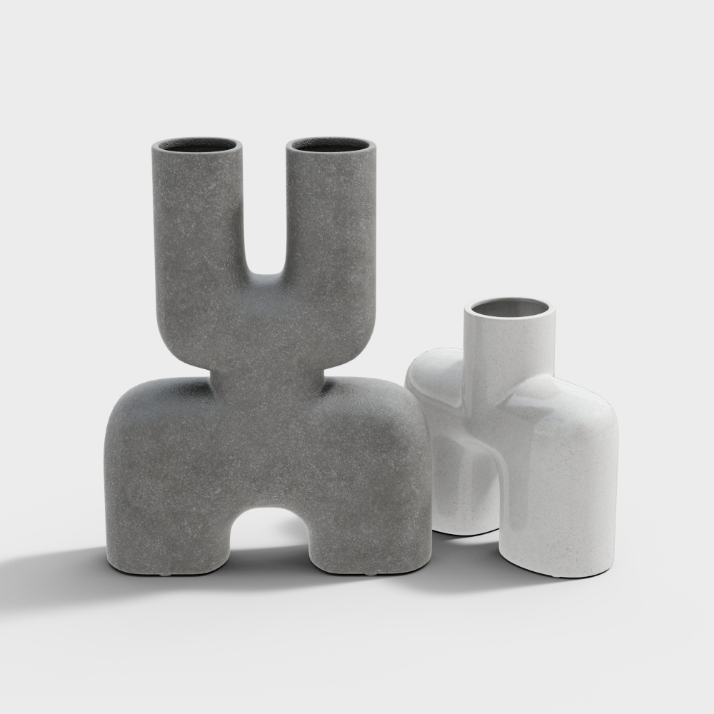 모던 화병 꽃 배치 소품-장식 조합