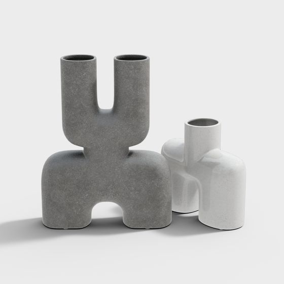 모던 화병 꽃 배치 소품-장식 조합