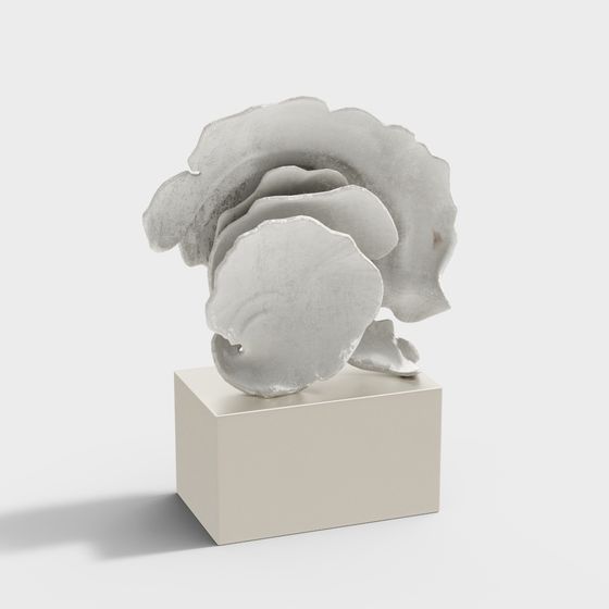 Snow Lotus 3D model - Low Poly High Detail Design