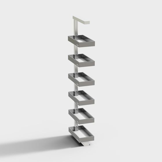 Futuristic Storage Shelf 3D model for Creative Use