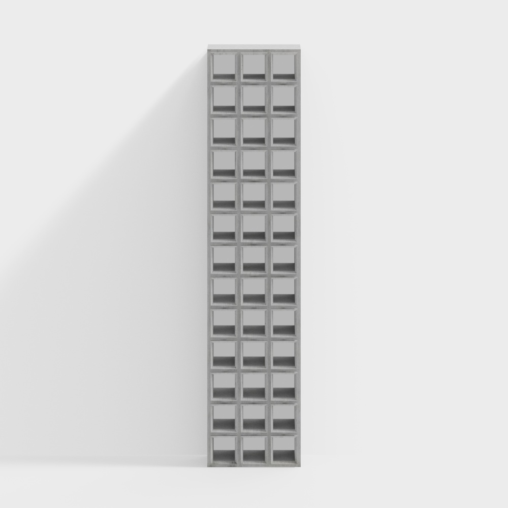 Dekorativer Betonblock-Wand, quadratisches Betonblockmuster, Betonwand Hintergrund