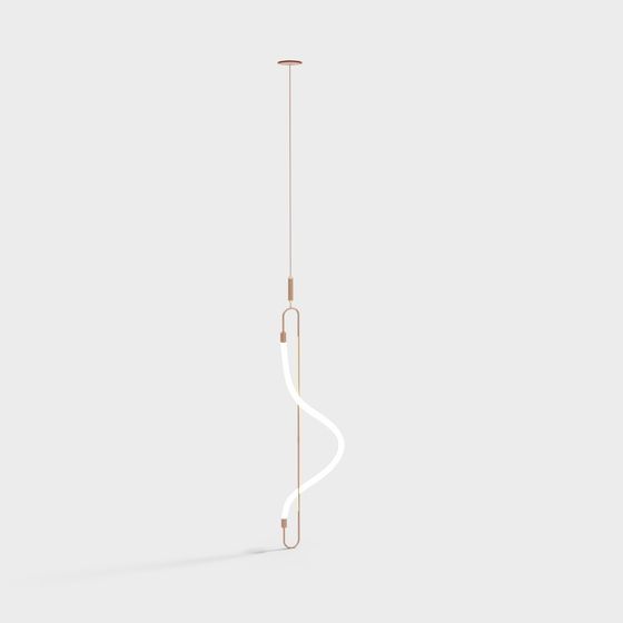 Elegant Low-Poly Pendant Light 3D model for Contemporary Spaces