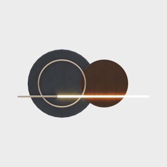 Abstract Geometric 3D Model with Unique Low-Poly Design