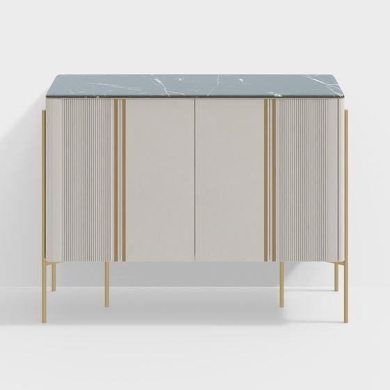 Stylish Storage Cabinet 3D model for Modern Spaces